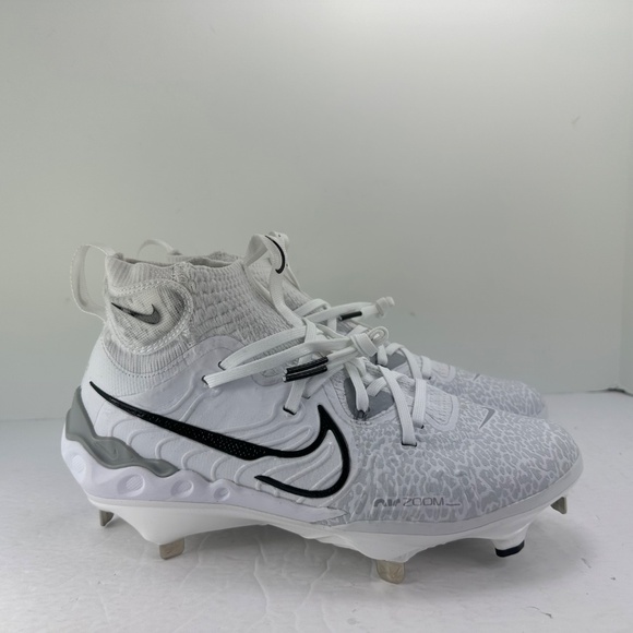 Nike Alpha Huarache NXT White Metal Baseball Cleats DJ6517-100 Mens Size 7 NEW - Picture 2 of 11